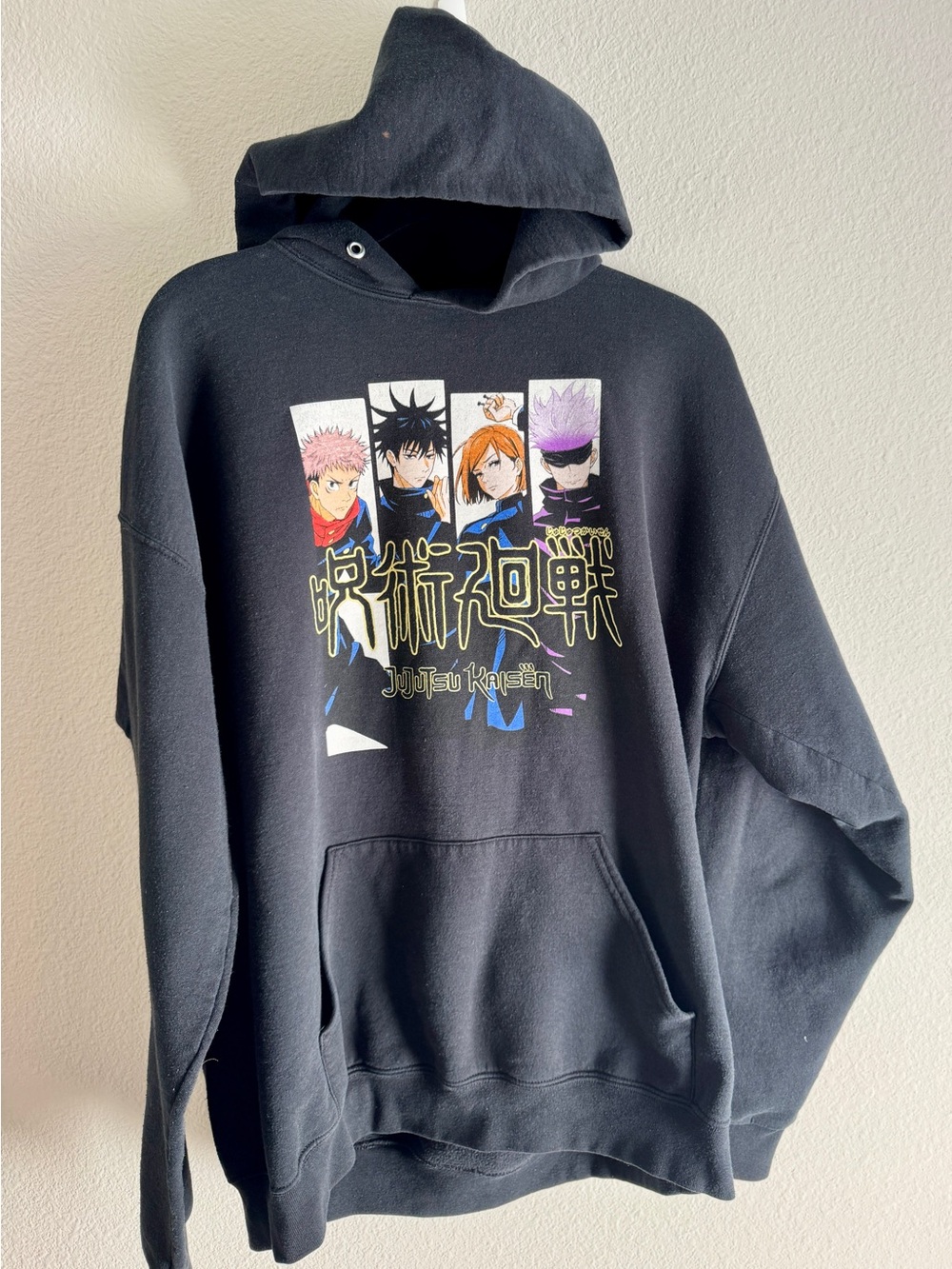 Jujutsu Kaisen Anime Graphic Hoodie Black Crunchyroll Officially Licensed XL